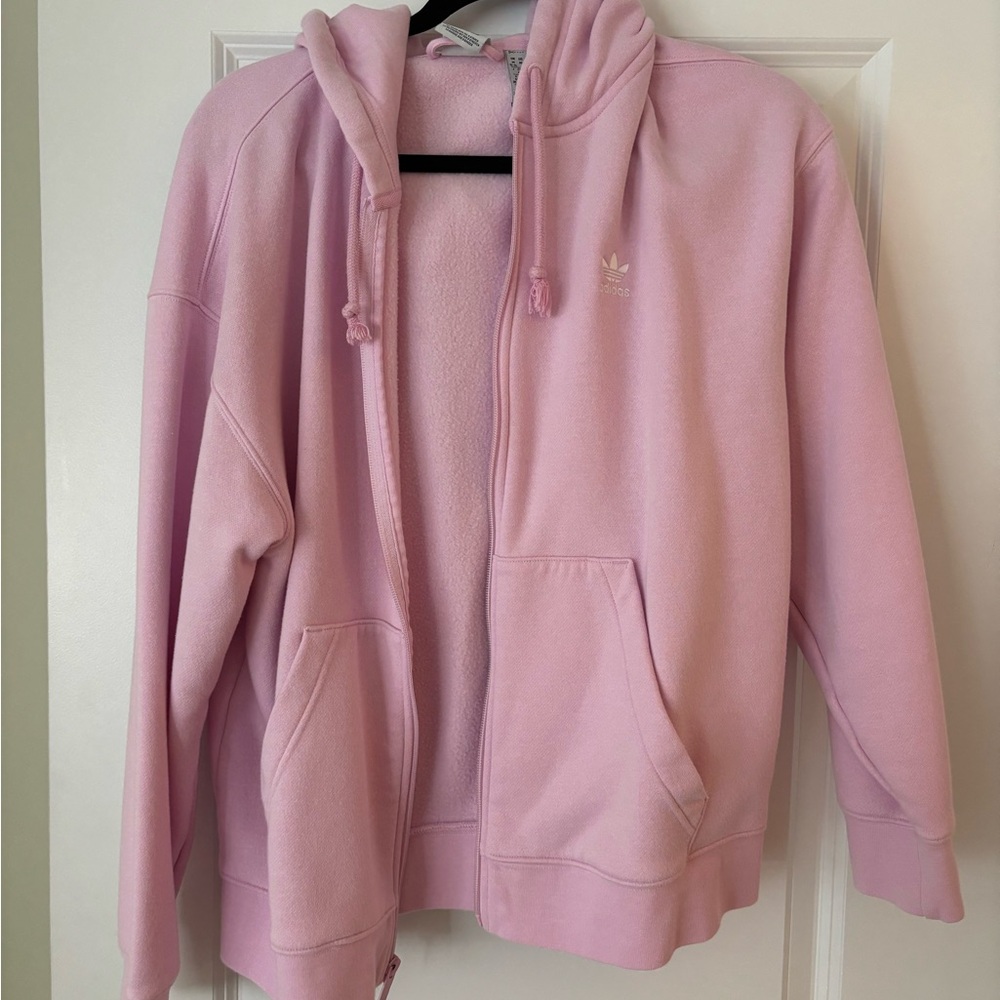 Adidas Light Pink Fleece Hoodie